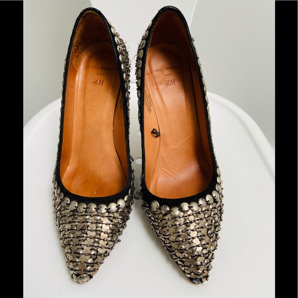 Isabel Marant for H&M metal sequins suede heels - Picture 2 of 8